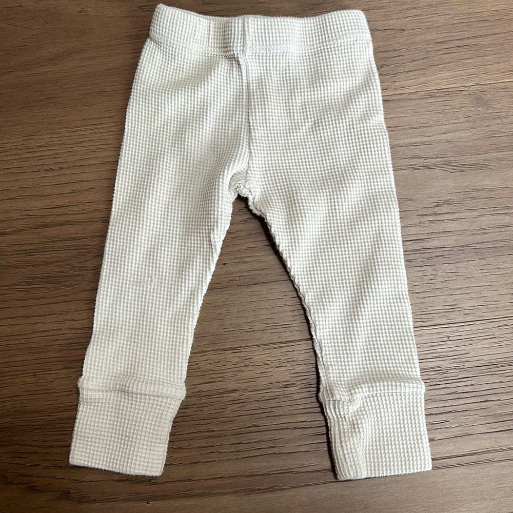 The Simple Folk Waffle Legging 12-18 months, Cream
